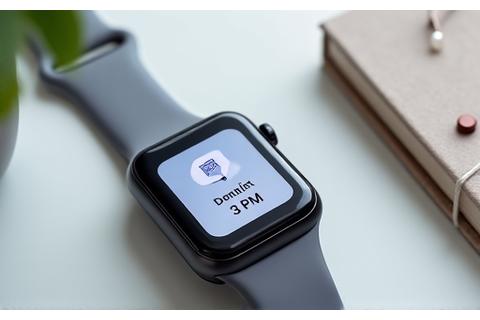 A smartwatch displaying a large, clear appointment reminder notification.