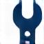 Icon of a wrench and smartwatch, symbolizing setup assistance and technical support.