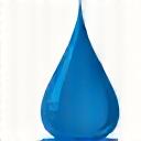 Minimalist icon of a water droplet