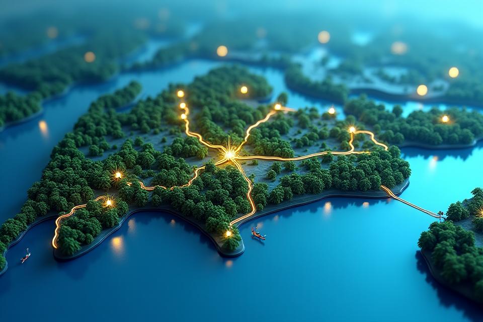 Stylized map of Singapore highlighting various fitness locations and park connectors